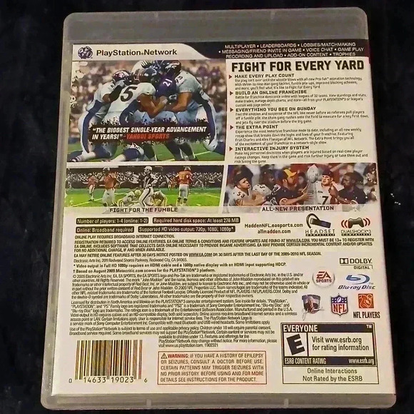 Madden NFL 10 PS3 GAME SPORT FOOTBALL - Picture 2 of 5